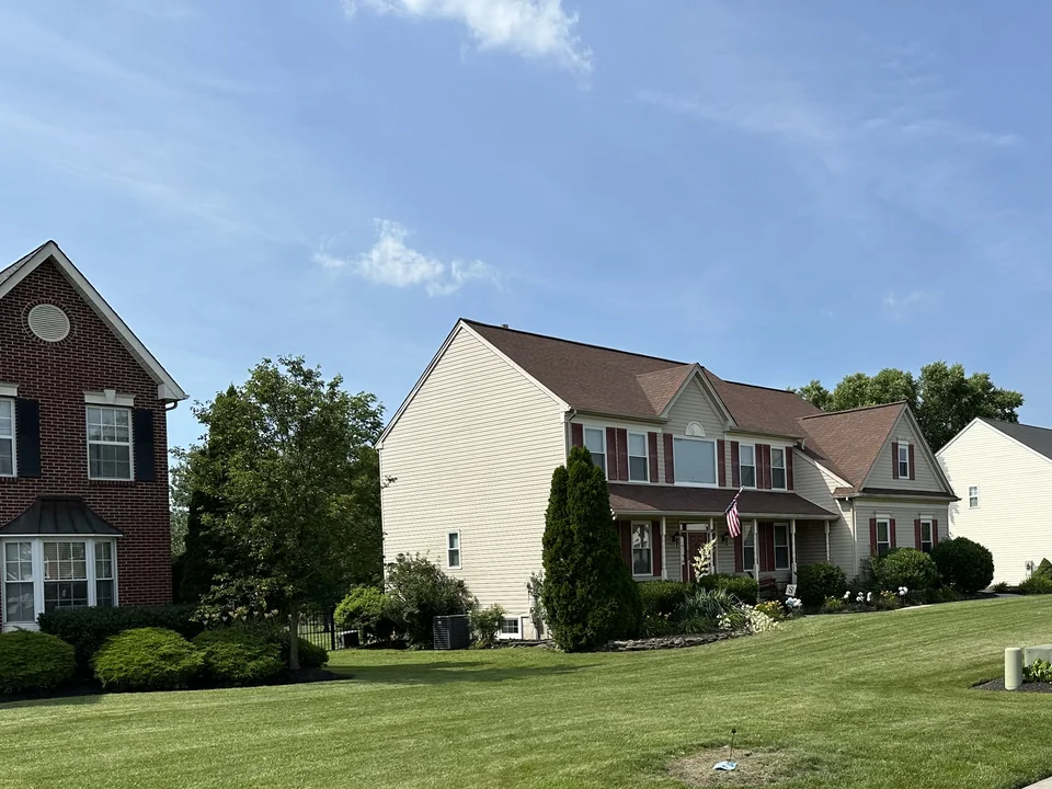 Lawn and curb appeal in residential neighborhood
